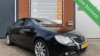 Zwart Occasion 2009 VW Eos Highline Cabriolet | € 4.999 (Goede deal)