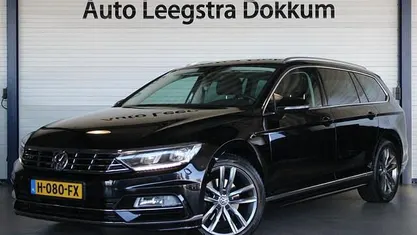 Zwart Gebruikt 2017 VW Passat R-line Stationwagen | € 17.950 (Eerlijke prijs)