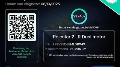 Zwart Occasion 2020 Polestar 2 Long Range Dual motor Hatchback | € 26.990 (Eerlijke prijs)