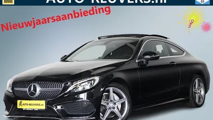 Zwart Occasion 2016 Mercedes C180 AMG line Coupé | € 21.900 (Goede deal)