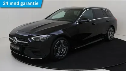 Zwart Gebruikt 2023 Mercedes C300 AMG line Stationwagen | € 39.945 (Super prijs)