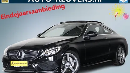 Zwart Gebruikt 2016 Mercedes C180 AMG line Coupé | € 21.900 (Super prijs)