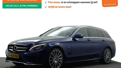 Blauw metallic Occasion 2017 Mercedes C350 AMG Line Premium Plus Stationwagen | € 22.900 (Eerlijke prijs)