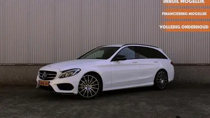 Occasion Mercedes C300 AMG line 245 PK (180 kW) 2015 Wit Stationwagen