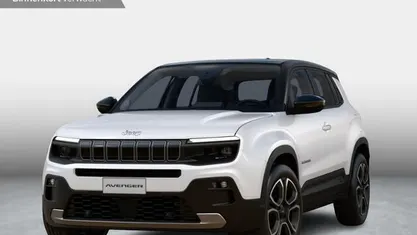 Snow white, dak volcano black 934 Nieuw 2025 Jeep Avenger EV Summit SUV | € 36.490 (Eerlijke prijs)