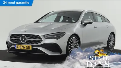 Iridiumzilver metaalkleur (grijs metallic) Occasion 2023 Mercedes CLA180 Shooting Brake AMG line Stationwagen | € 33.745 (Super prijs)