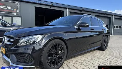 Zwart Gebruikt 2017 Mercedes C220 AMG line Stationwagen | € 13.995 (Eerlijke prijs)