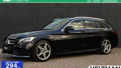 Zwart Gebruikt 2018 Mercedes C180 AMG line Stationwagen | € 21.945 (Eerlijke prijs)