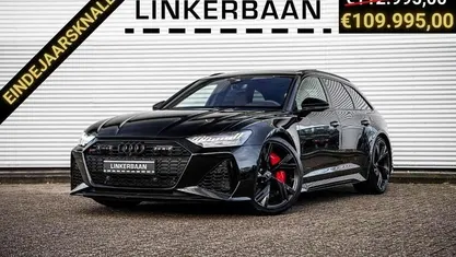 Zwart Gebruikt 2022 Audi RS6 S-Line Stationwagen | € 109.995 (Eerlijke prijs)