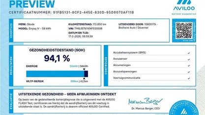 Occasion Skoda Enyaq iV 11 kW (15 PK) 2021 Wit SUV