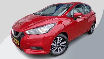 Rood Occasion 2017 Nissan Micra Acenta Hatchback | € 8.950 (Eerlijke prijs)