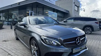 Occasion Mercedes C180 AMG line 157 PK (115 kW) 2018 Grijs Cabriolet