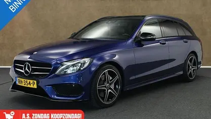 Blauw Gebruikt 2017 Mercedes C160 AMG line Coupé | € 18.750 (Eerlijke prijs)