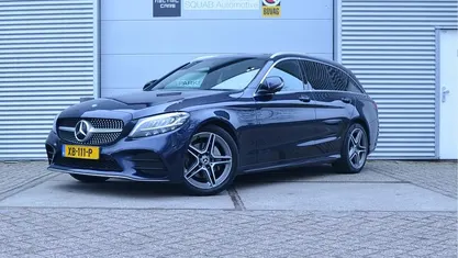 Blauw (metallic) Occasion 2018 Mercedes C180 Business Stationwagen | € 19.999 (Eerlijke prijs)