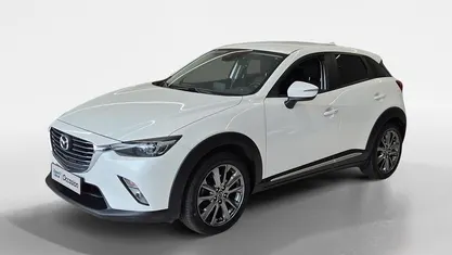 Snowflake white pearl mica (25d) Occasion 2018 Mazda CX-3 Luxury SUV | € 18.445 (Eerlijke prijs)