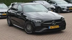 Zwart Gebruikt 2021 Mercedes C180 AMG line Sedan | € 36.950 (Eerlijke prijs)