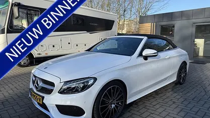 Wit Occasion 2018 Mercedes C180 AMG Line Premium Plus Cabriolet | € 26.950 (Eerlijke prijs)