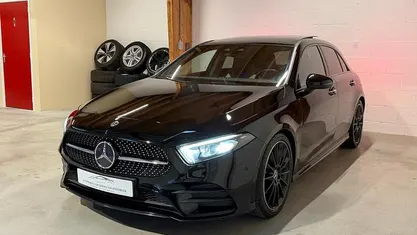 Occasion Mercedes A200 AMG line 163 PK (119 kW) 2018 Zwart Hatchback