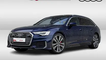 Blauw, metallic lak Gebruikt 2021 Audi A6 S-Line Stationwagen | € 44.450 (Eerlijke prijs)
