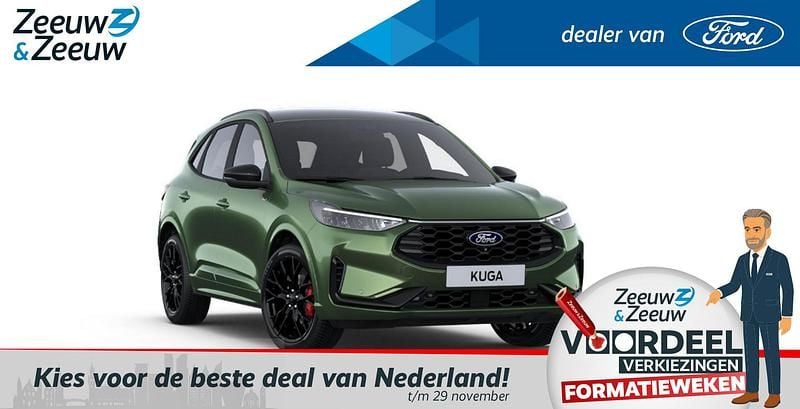 Groen Nieuw 2025 Ford Kuga ST-Line X SUV | € 46.837 (Eerlijke prijs) - Afbeelding 1/4