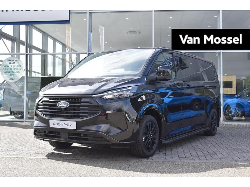 Zwart Nieuw 2025 Ford Transit Custom Platinum Van | € 50.836 (Super prijs) - Afbeelding 1/4