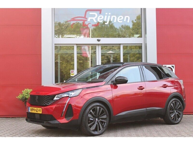 Rood Gebruikt 2021 Peugeot 3008 Business-Line SUV | € 29.995 (Eerlijke prijs) - Afbeelding 1/4