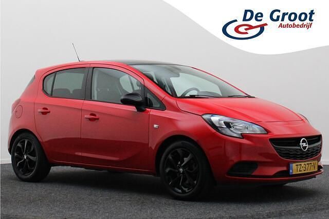 Rood Occasion 2018 Opel Corsa Edition Hatchback | € 10.450 (Eerlijke prijs) - Afbeelding 1/4