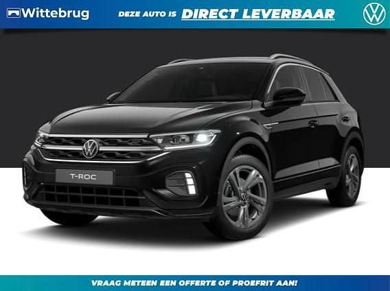 Zwart Nieuw 2025 VW T-Roc R-line Edition SUV | € 40.995 (Super prijs) - Afbeelding 1/4