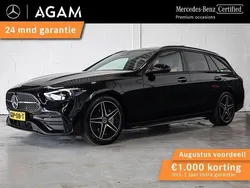 Zwart, metallic lak Gebruikt 2024 Mercedes C180 AMG line Stationwagen | € 50.950 (Duur)