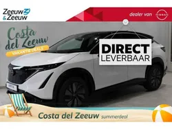 Wit metallic / zwart dak Nieuw 2024 Nissan Ariya Evolve SUV | € 43.469 (Super prijs)