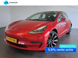 Rood Gebruikt 2019 Tesla Model 3 Performance Sedan | € 22.875 (Eerlijke prijs)