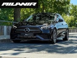 Zwart, metallic lak Gebruikt 2021 Mercedes C220 AMG line Sedan | € 39.950 (Super prijs)