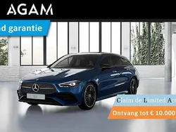 Blauw, metallic lak Gebruikt 2024 Mercedes CLA180 Shooting Brake AMG line Stationwagen | € 47.450
