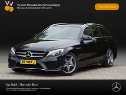 Zwart Gebruikt 2017 Mercedes C180 AMG line Stationwagen | € 20.950 (Eerlijke prijs)