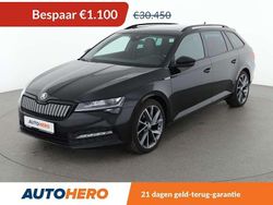 Zwart Gebruikt 2021 Skoda Superb SportLine Stationwagen | € 29.549 (Iets duurder)
