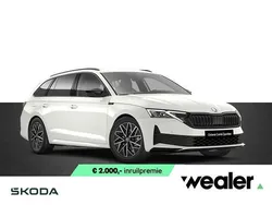 Wit Nieuw 2026 Skoda Octavia SportLine Stationwagen | € 46.490 (Iets duurder)