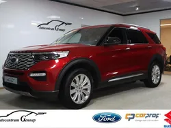 Rood, metallic lak Gebruikt 2021 Ford Explorer Platinum SUV | € 46.900 (Eerlijke prijs)