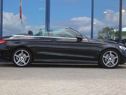 Zwart Gebruikt 2017 Mercedes C180 AMG line Cabriolet | € 26.500 (Goede deal)