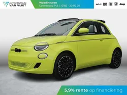 Geel Nieuw 2025 Fiat 500e La Prima Cabriolet | € 30.990 (Super prijs)