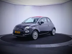 Zwart Gebruikt 2021 Fiat 500 Lounge Cabriolet | € 10.950 (Super prijs)