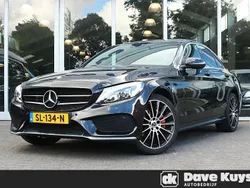 Zwart Gebruikt 2018 Mercedes C180 AMG line Sedan | € 24.950 (Eerlijke prijs)
