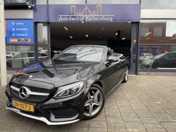Zwart Gebruikt 2017 Mercedes C180 AMG line Cabriolet | € 22.995 (Super prijs)