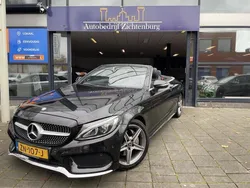Zwart Gebruikt 2017 Mercedes C180 AMG line Cabriolet | € 22.995 (Goede deal)