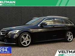 Zwart Gebruikt 2018 Mercedes C180 AMG line Stationwagen | € 21.945 (Eerlijke prijs)