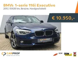 Blauw, metallic lak Gebruikt 2015 BMW 116 Executive Hatchback | € 10.950 (Eerlijke prijs)