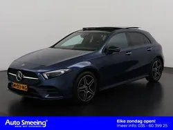 Denim blue metallic finish (667u) Gebruikt 2021 Mercedes A250 AMG line Hatchback | € 32.695 (Eerlijke prijs)