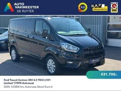 Zwart Gebruikt 2020 Ford Transit Custom Limited Van | € 21.750 (Goede deal)