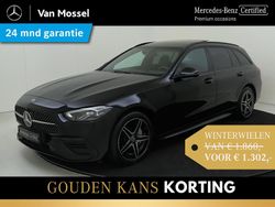 Zwart Gebruikt 2024 Mercedes C300 AMG line Stationwagen | € 46.945 (Super prijs)