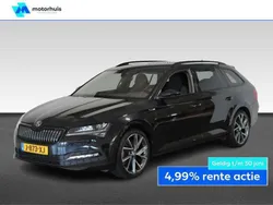 Zwart, metallic lak Gebruikt 2020 Skoda Superb SportLine Stationwagen | € 24.945 (Eerlijke prijs)