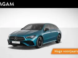 Blauw, metallic lak Gebruikt 2024 Mercedes CLA180 Shooting Brake AMG line Stationwagen | € 51.950